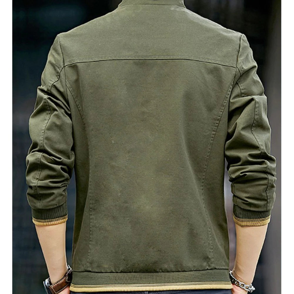 Sleek and Modern: Men's Stand Collar Zip Jacket in Versatile Colors