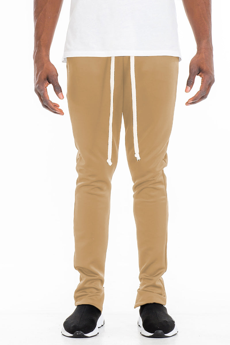 Beige Skinny Fit Track Pants