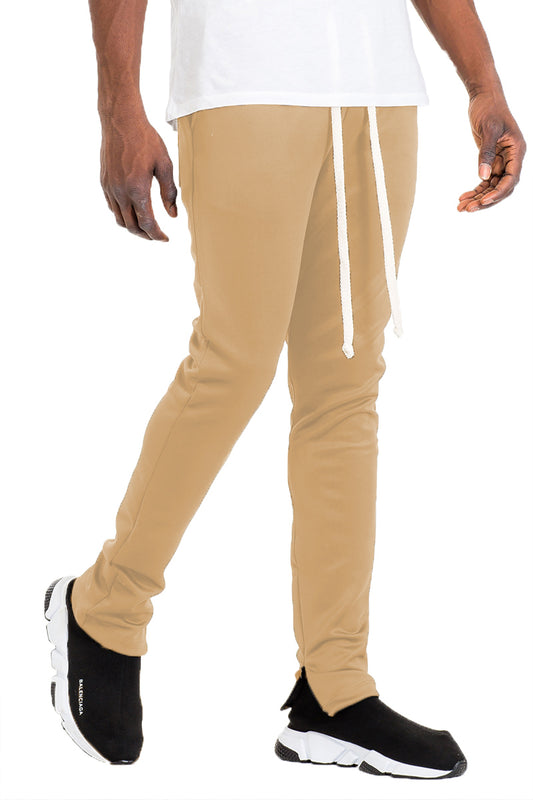 Beige Skinny Fit Track Pants