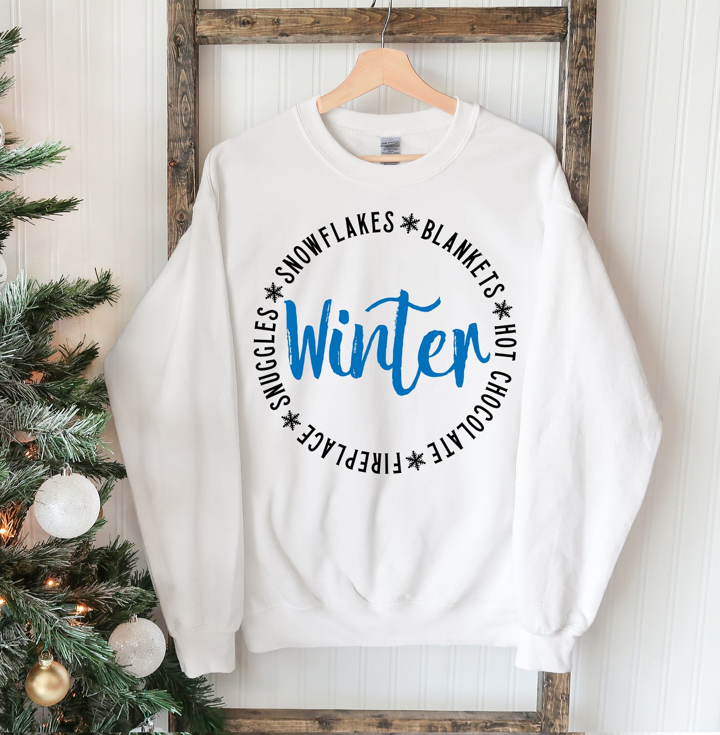Snowflakes Blankets Winter Sweatshirt