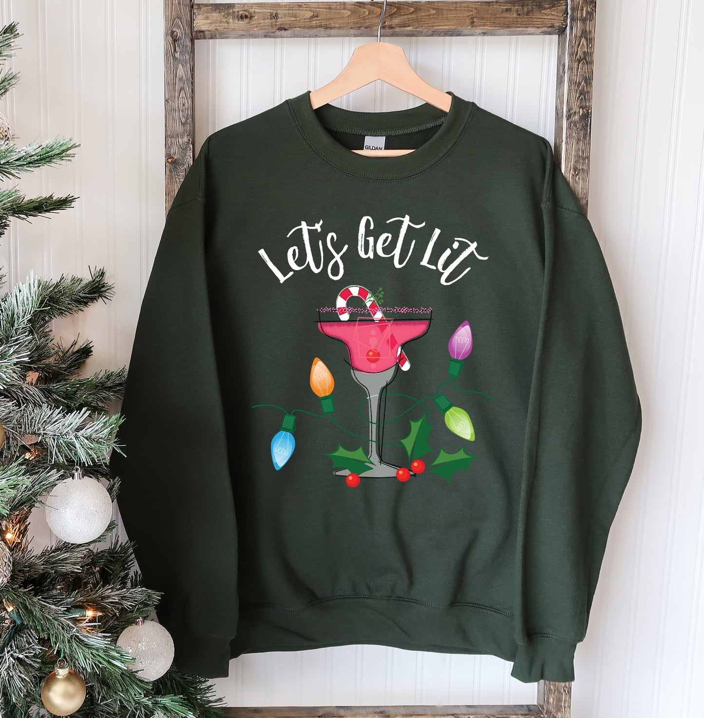 "Let's Get Lit" Christmas Sweatshirt