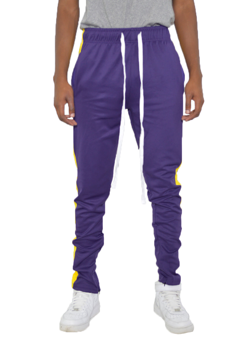 Urban Elite Slim Fit Men's Track Pants with Single Stripe Detail