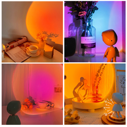 LED Robot Atmosphere Sunset Lamp Projector Light