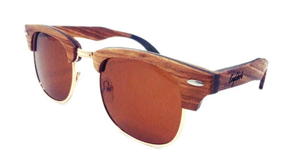 Engleberts Real Ebony and ZebraWood Sunglasses with Bamboo Case