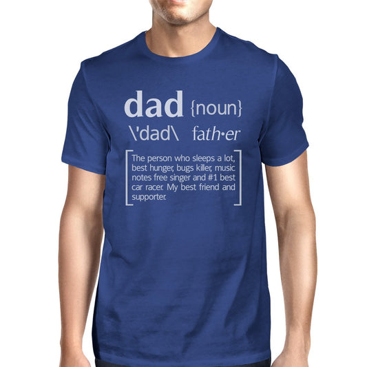 Dad Noun Men's Blue Funny Graphic T-Shirt Funny