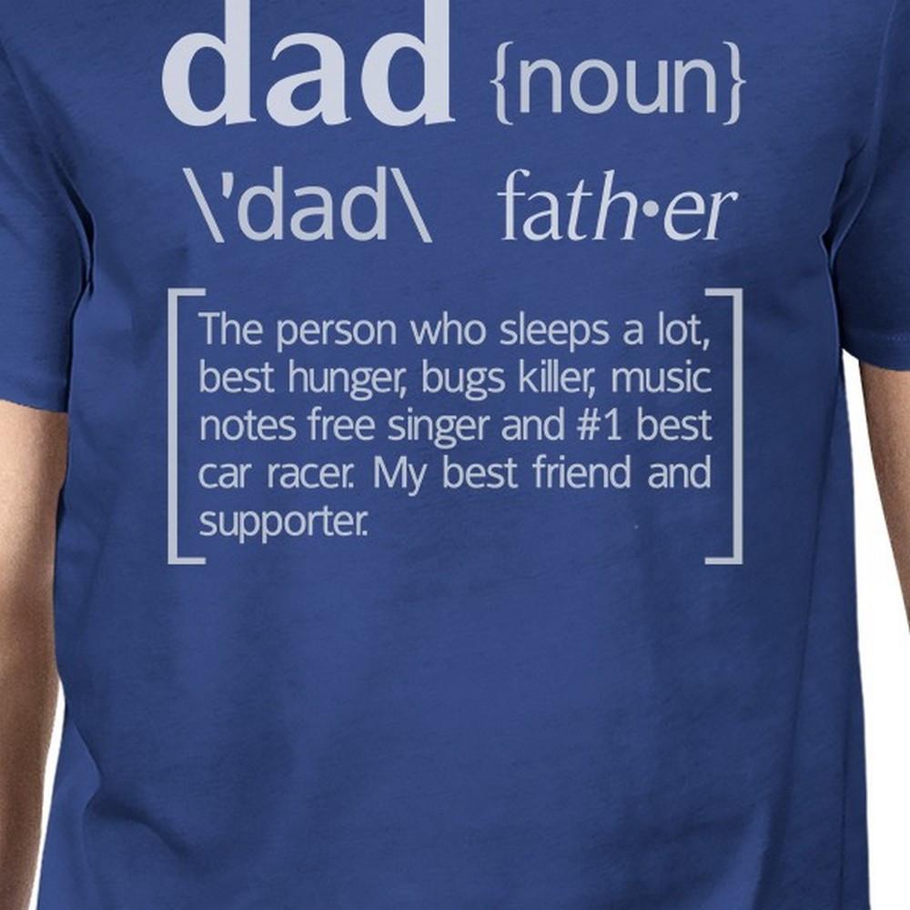 Dad Noun Men's Blue Funny Graphic T-Shirt Funny