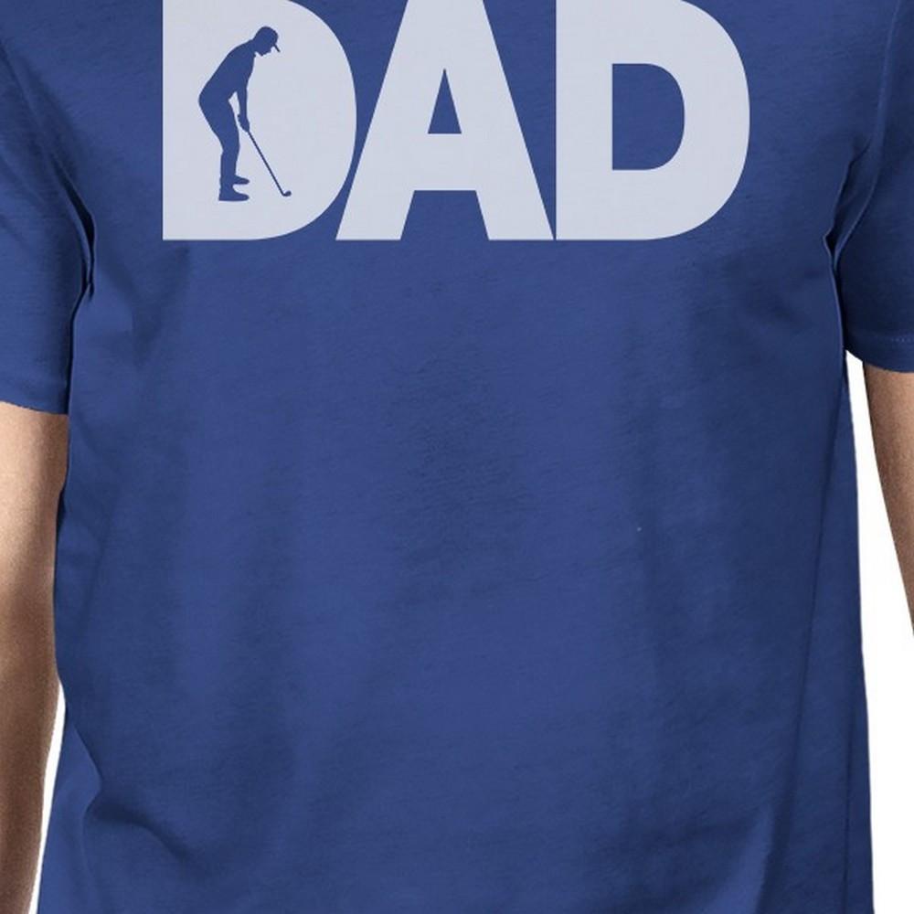 Dad Golf Men's Blue Cute Graphic Tee Unique Dad