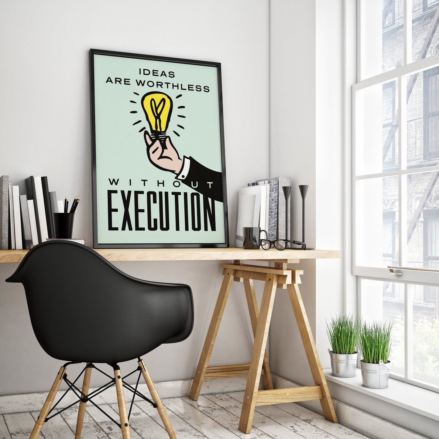 "IDEAS WITHOUT EXECUTION" Motivational Poster