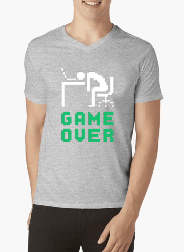 "Game Over" V-Neck T-shirt