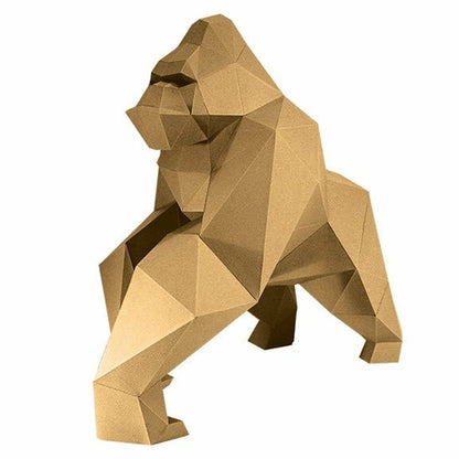 Gorilla 3D Model Table Decor - Gold Limited Edition