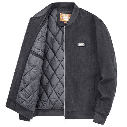 Elbow Patch Winter Jacket for Men: Cozy & Stylish