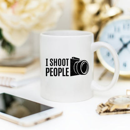 I Shoot People - Photographer's Humor 11oz Ceramic Coffee Mug