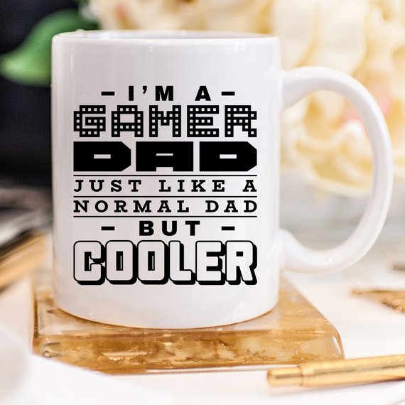 Gamer Dad Coffee Mug - Humorous 11 oz Ceramic Cup for Cool Dads