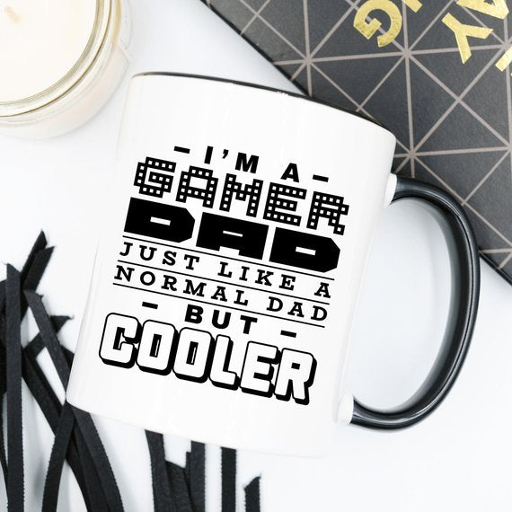 Gamer Dad Coffee Mug - Humorous 11 oz Ceramic Cup for Cool Dads