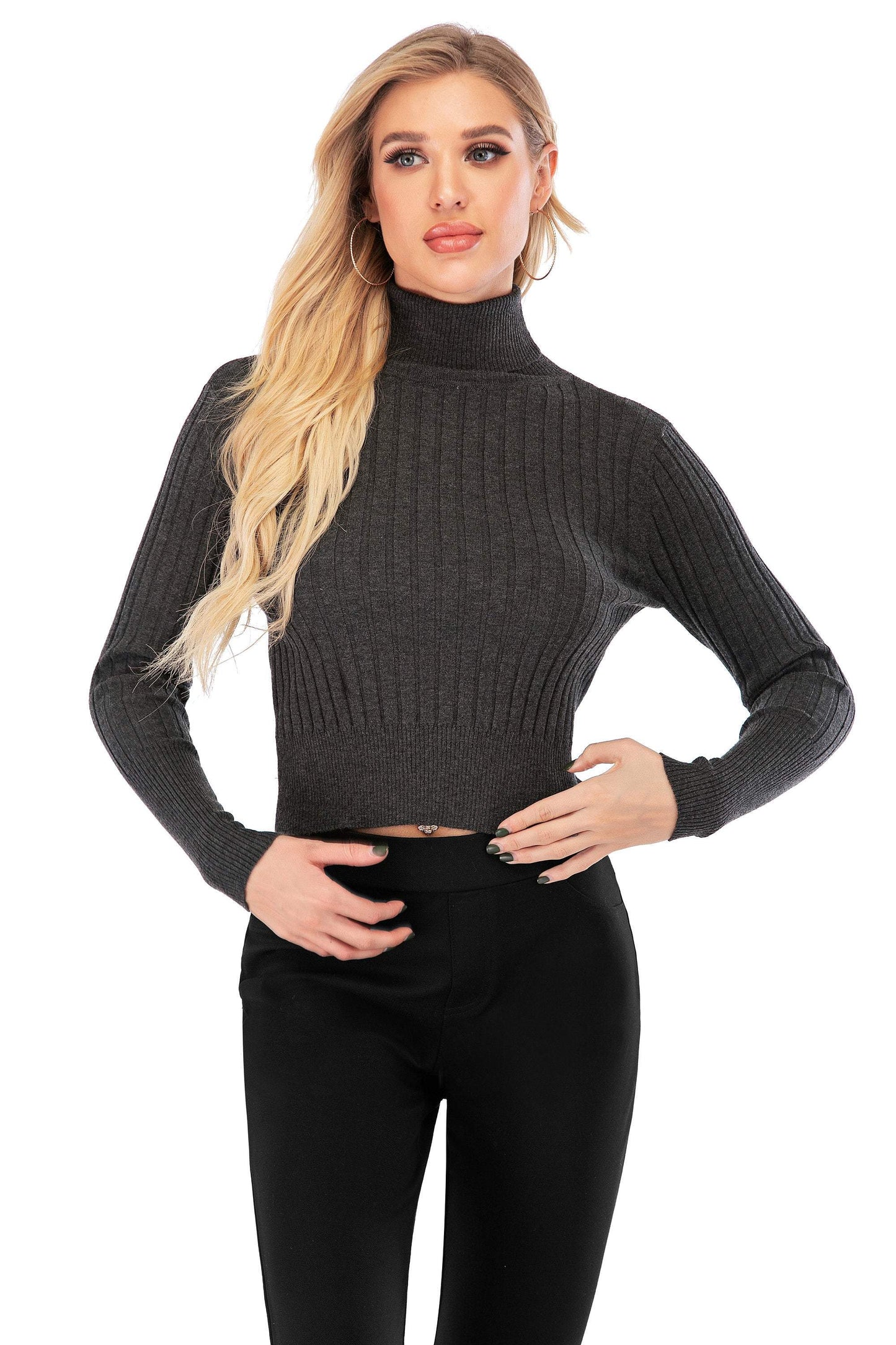 Elegance Redefined: Calison Women's Turtleneck Wool Slim Fit Sweater