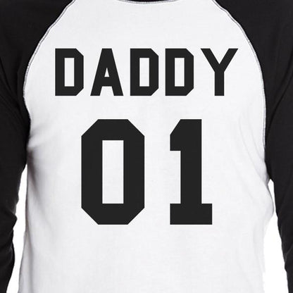 "Daddy 01" Men's Black Baseball Shirt