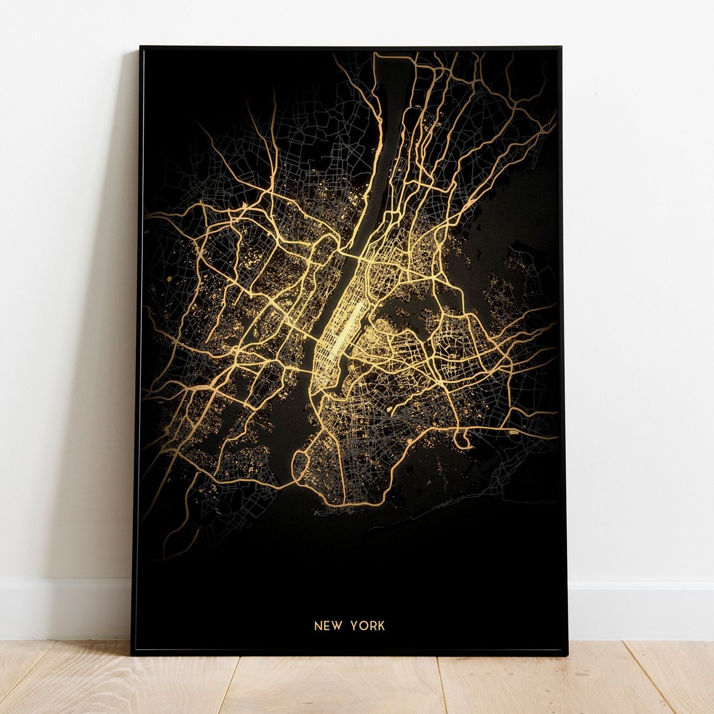 NEW YORK NY CITY MAP Contemporary Wall Poster