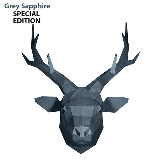 Deer Head 3D Wall Art - Grey Sapphire Limited Edition