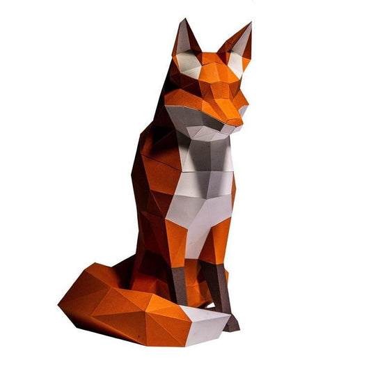 Black Fox Sitting 3D Model - Limited Edition