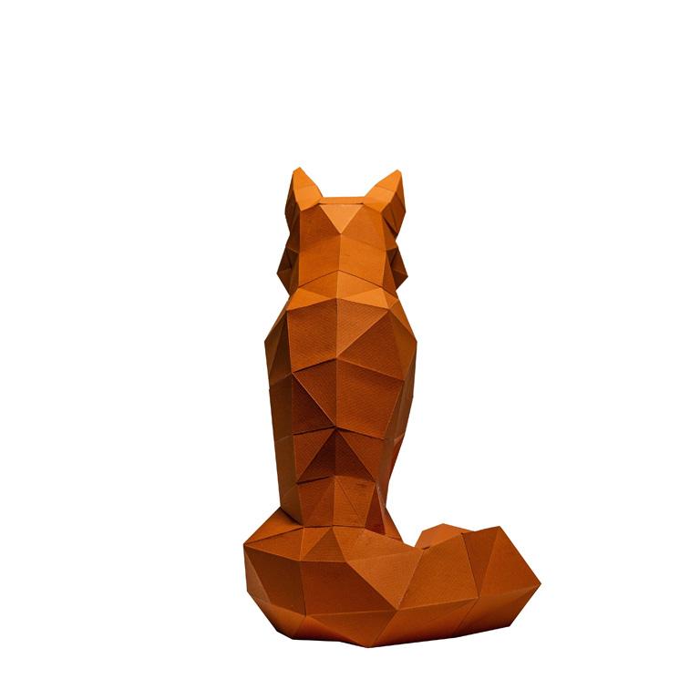 Black Fox Sitting 3D Model - Limited Edition