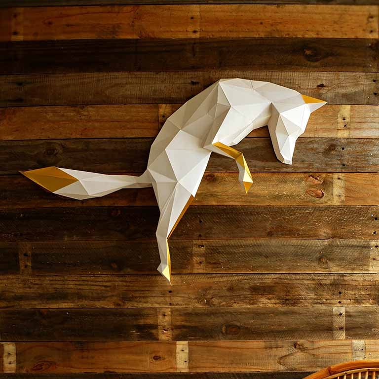 Fox Pounce 3D Wall Art