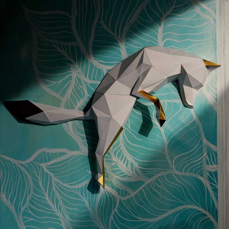 Fox Pounce 3D Wall Art