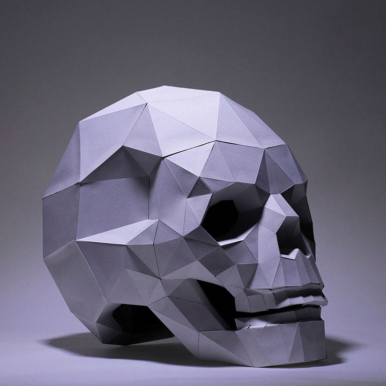 Low Poly Skull 3D Paper Craft
