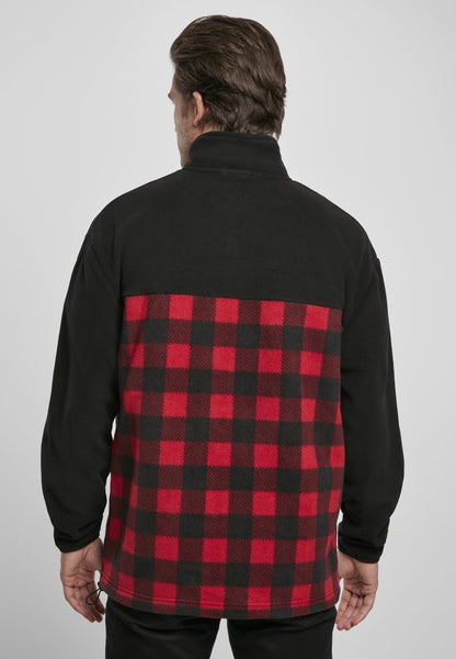 Men's Polar Fleece Track Jacket: Stylish Patterned Warmth