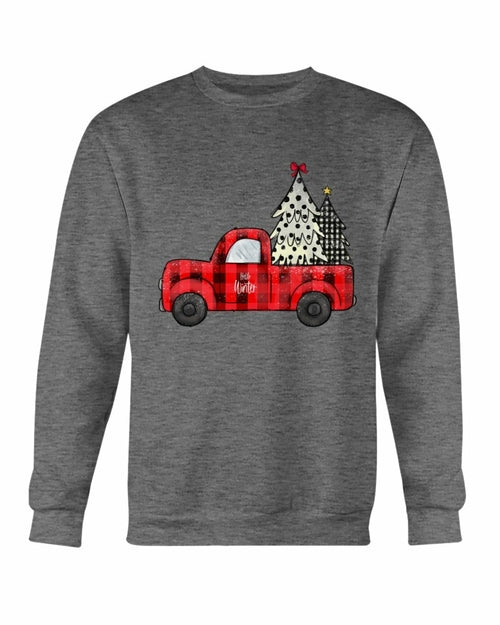 Vintage Holiday Ride - Christmas Tree Truck Crewneck Sweatshirt