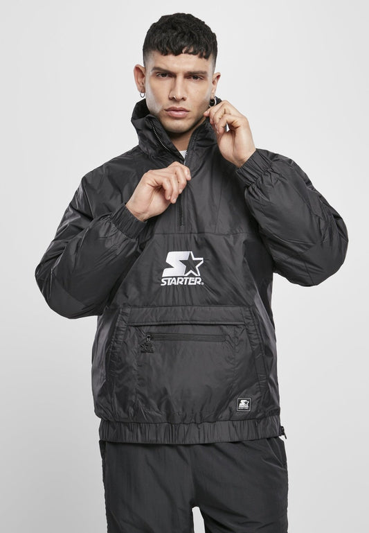 Sleek Resilience 'Starter' Black Windbreaker Jacket