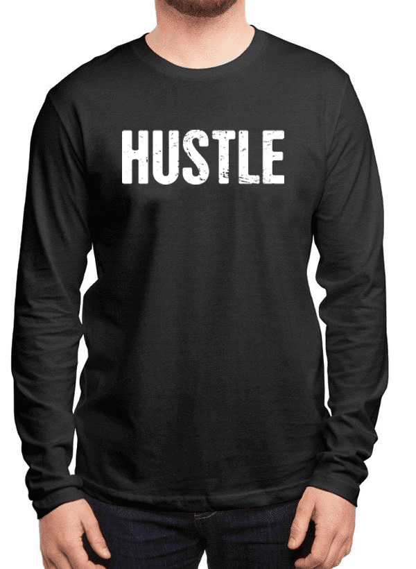 Drive & Ambition 'Hustle' Men's Full Sleeve Tee - Multi-Color Options