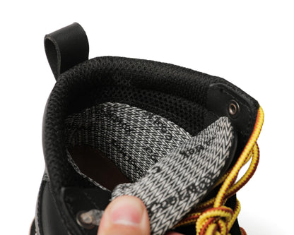 ROCKROOSTER Trinidad: Men's 6-Inch Black Steel Toe Safety Wedge Work Boots