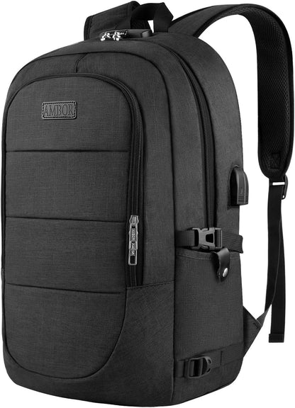 Anti-Theft Travel Laptop Backpack for 17.3 inch Laptops | USB Charging and AUX Ports | Explore with Confidence