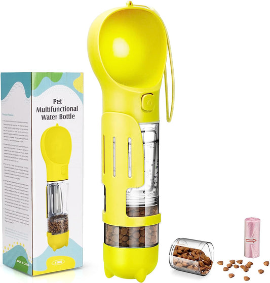 TravelPaws Yellow: Leak-Proof Water Dispenser & Feeder | Lightweight & Stylish | Perfect for Dogs, Cats, and More! 🐾💧