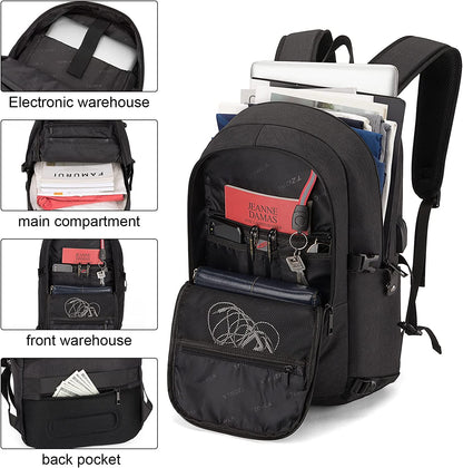 Anti-Theft, Water-Resistant, Modern Laptop Backpack: Adventure-Ready | Built-in USB Charging Port