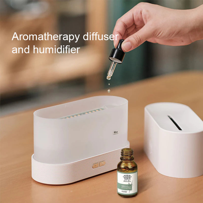 LED Aroma Diffuser | Air Humidifier | Ultrasonic Cool Mist Maker | Essential Oil Flame Lamp Diffusor