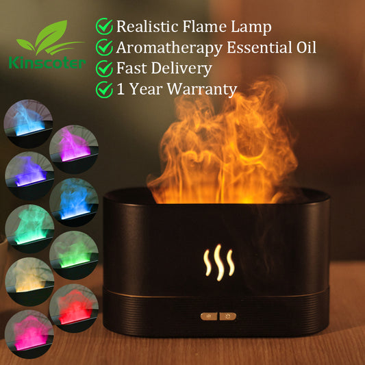 LED Aroma Diffuser | Air Humidifier | Ultrasonic Cool Mist Maker | Essential Oil Flame Lamp Diffusor